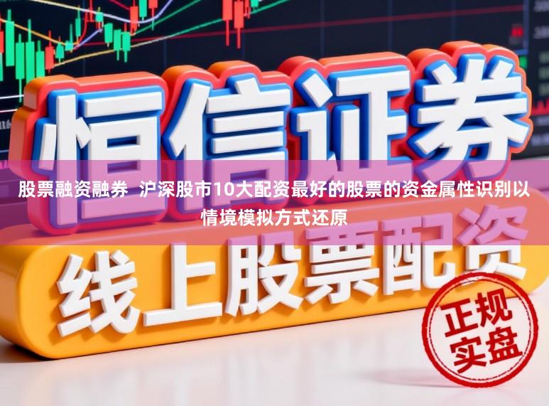股票融资融券  沪深股市10大配资最好的股票的资金属性识别以情境模拟方式还原