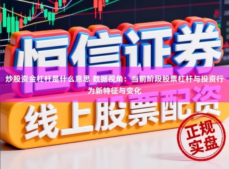 炒股资金杠杆是什么意思 数据视角：当前阶段股票杠杆与投资行为新特征与变化